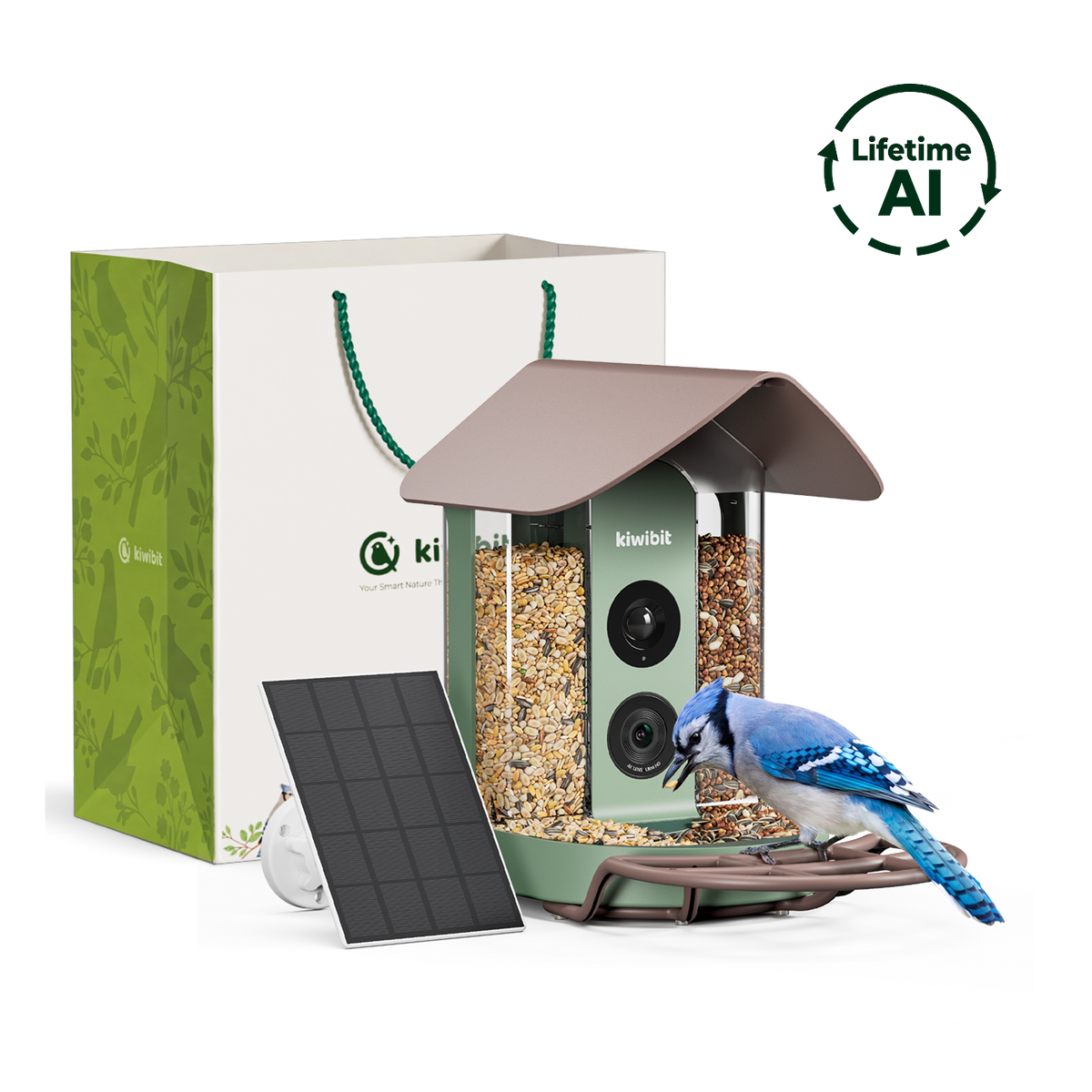 Kiwibit Bird Feeder Gift Kit (Lifetime AI Included)