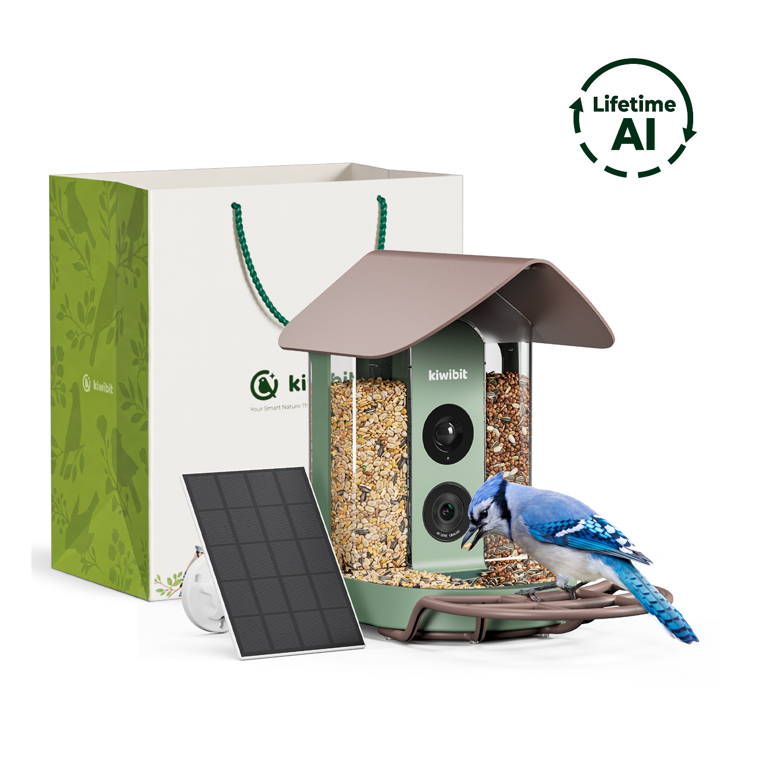Kiwibit Bird Feeder Gift Kit (Lifetime AI Included)
