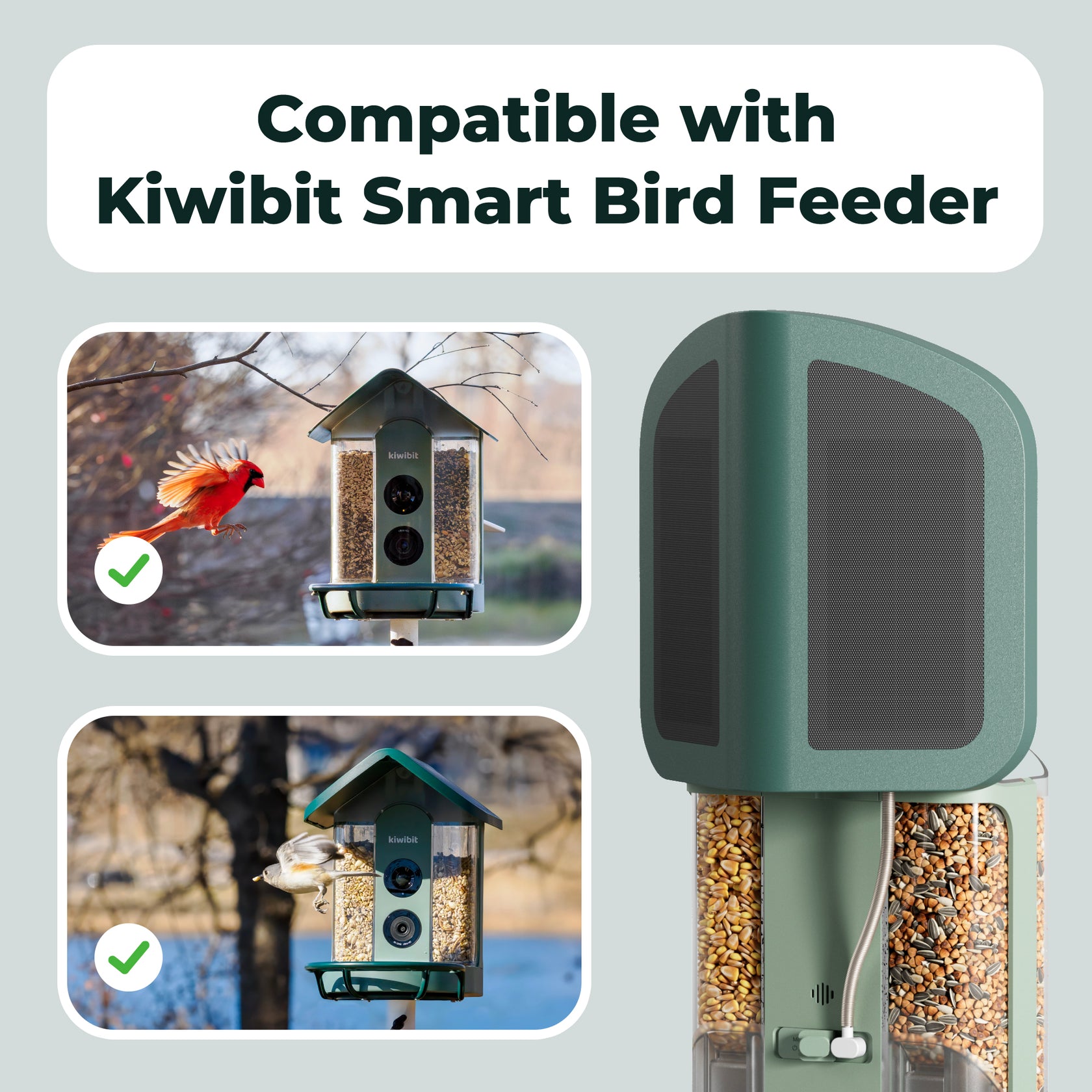 Kiwibit Smart Bird Feeder – 4.4W Solar Roof Replacement (IP65 Waterproof)