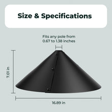Kiwibit 19" Squirrel Baffle for Bird Feeder Pole