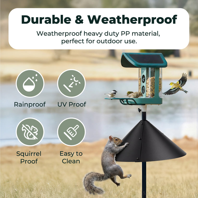 Kiwibit 19" Squirrel Baffle for Bird Feeder Pole