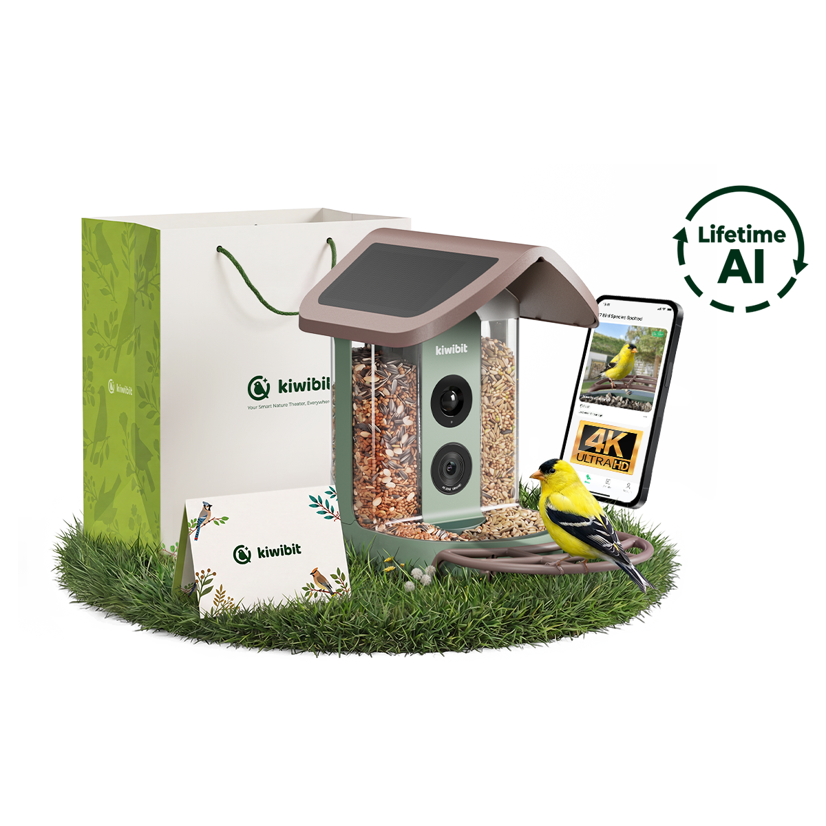 Smart Bird Feeder 2 (Lifetime AI Include) + Gift Packaging Kit