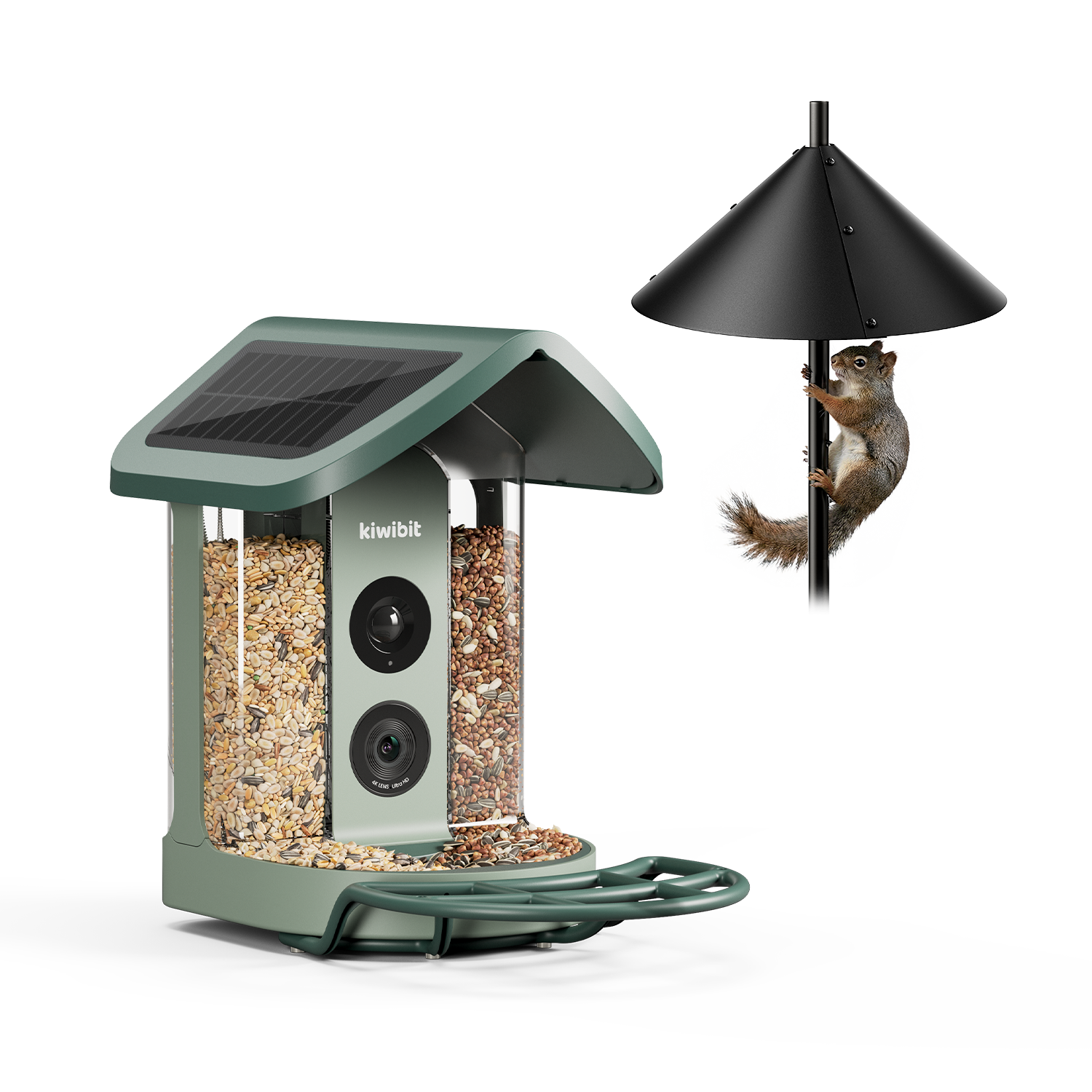 Kiwibit Bird Feeder 2 + Squirrel Baffle
