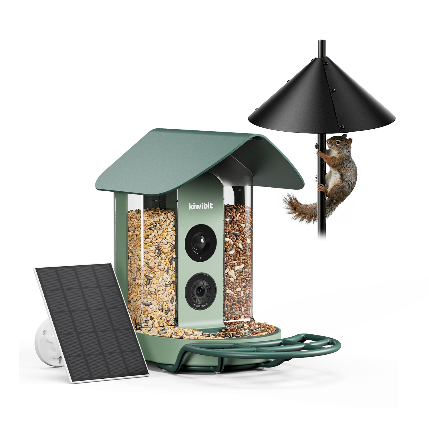 Kiwibit Bird Feeder + Squirrel Baffle