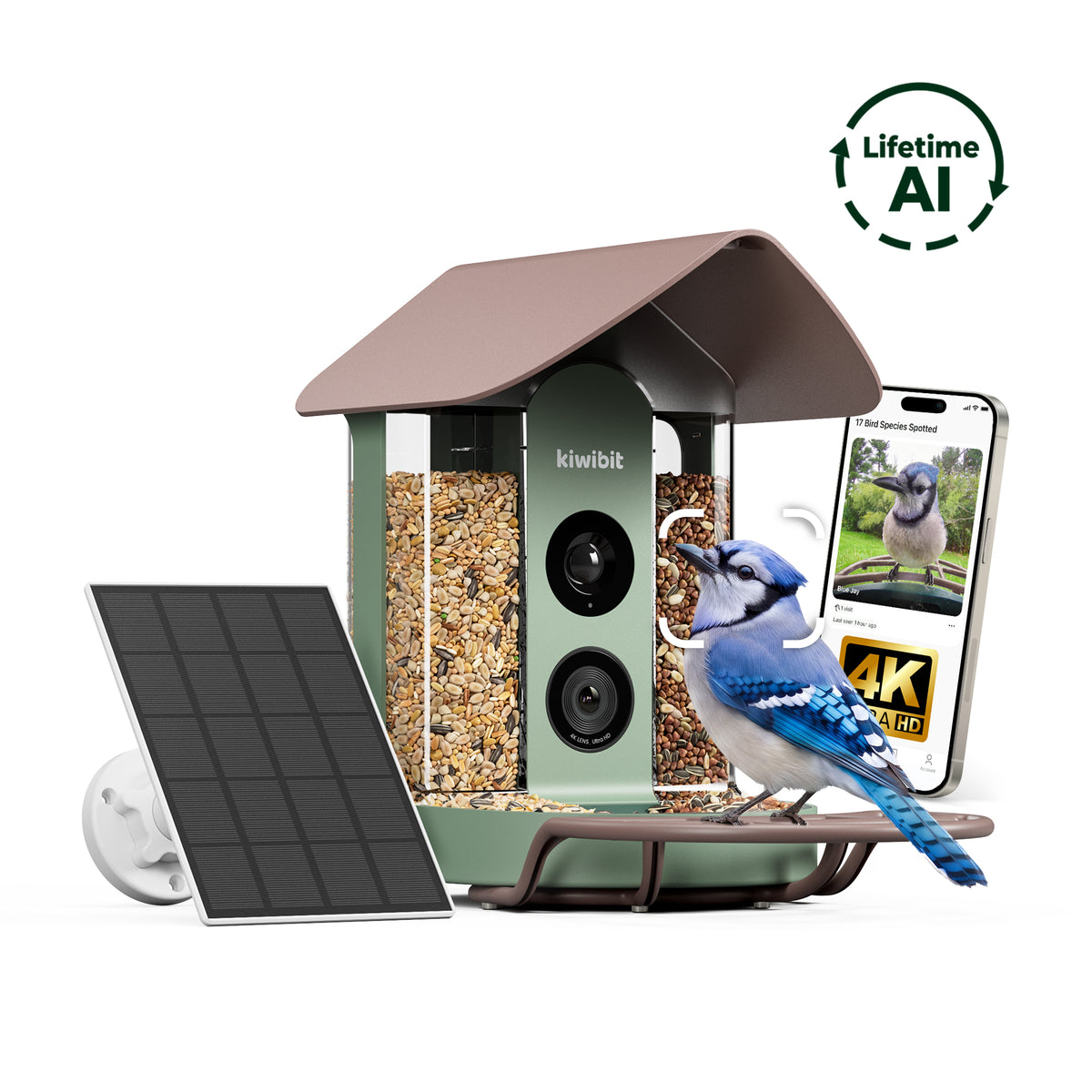 Kiwibit Bird Feeder (Lifetime AI Included)