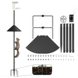 Feeder Pole with Squirrel Baffle