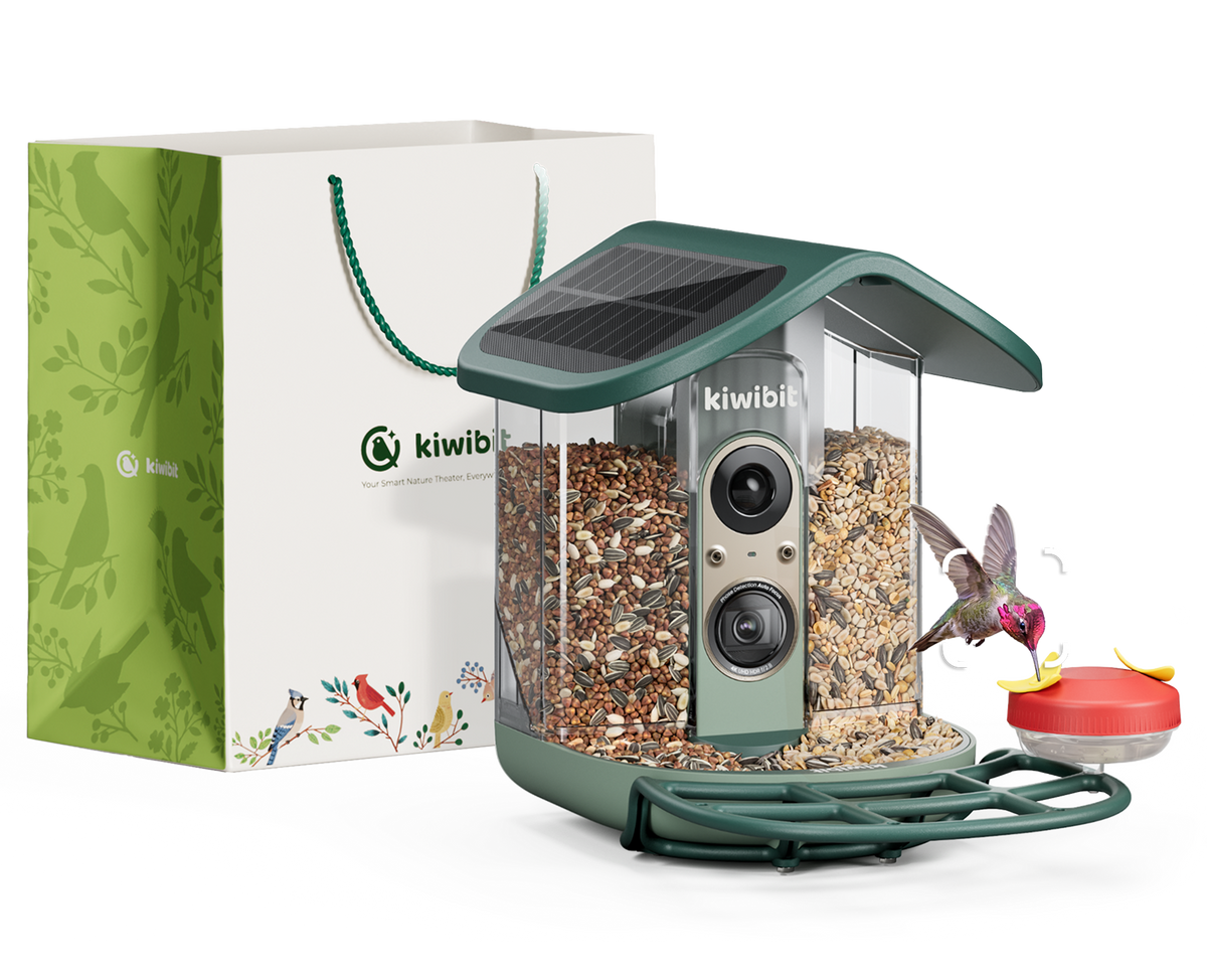 Kiwibit Bird Feeder 2 Pro 4K AI Camera with Solar Panel (Lifetime AI Included)