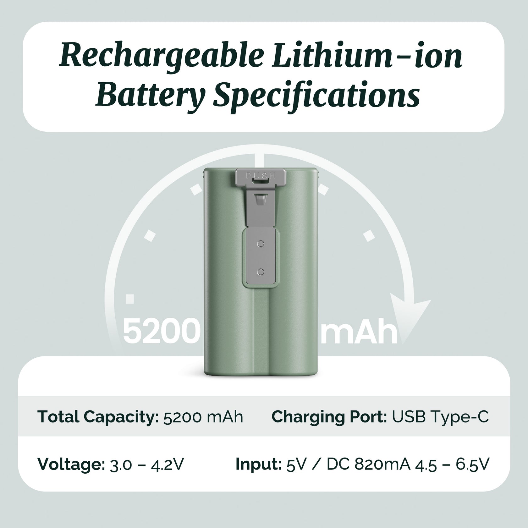Kiwibit 5200mAh Replacement Battery Pack for Smart Bird Feeder