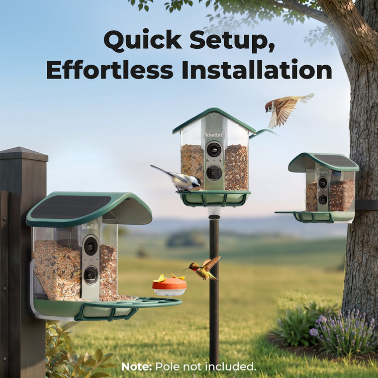 Kiwibit Bird Feeder 2 Pro 4K AI Camera with Solar Panel - Early Bird
