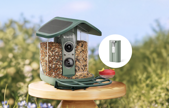 Kiwibit Bird Feeder 2 Pro (Lifetime AI Included) with Replacement Battery Pack