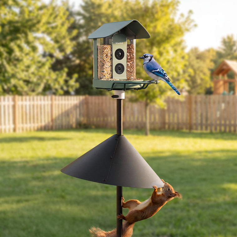 Kiwibit Bird Feeder + Squirrel Baffle