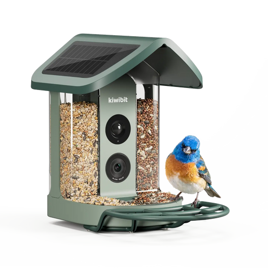 Kiwibit Bird Feeder 2 4K AI Camera with Solar Panel