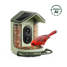 Kiwibit Bird Feeder 2 Mini 4K AI Camera with Solar Panel (Lifetime AI Included)