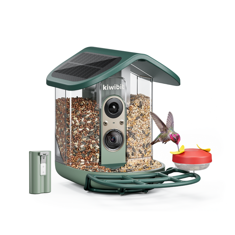 Kiwibit Bird Feeder 2 Pro (Lifetime AI Included) with Replacement Battery Pack
