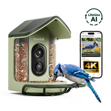 Kiwibit Bird Feeder 2 Mini 4K AI Camera with Solar Panel (Lifetime AI Included)