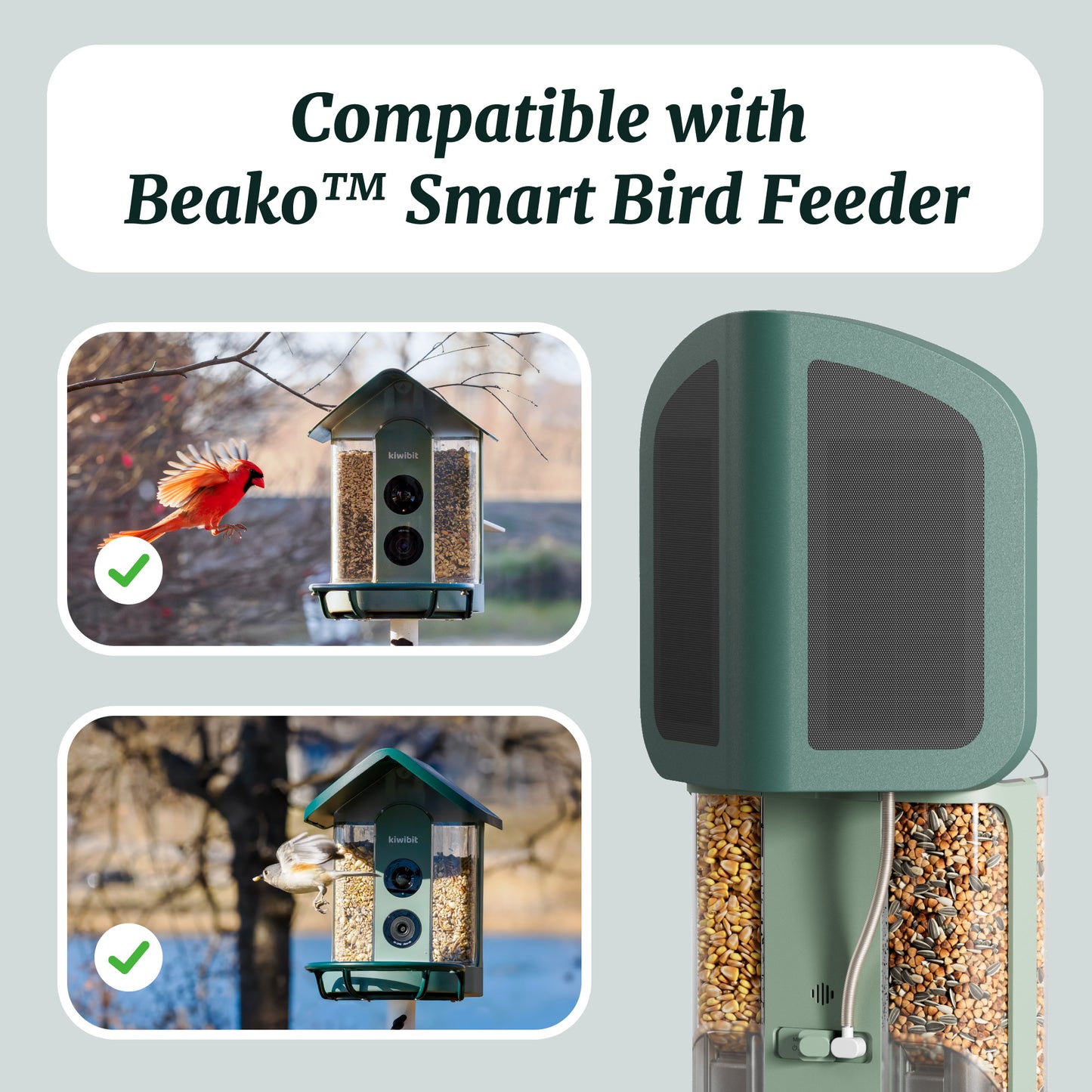 Kiwibit Smart Bird Feeder – 4.4W Solar Roof Replacement (IP65 Waterproof)