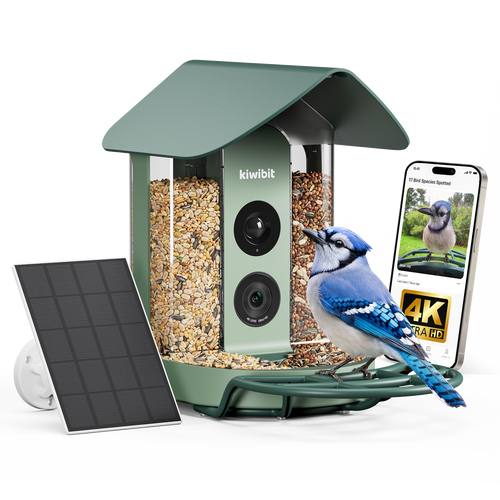 Kiwibit Bird Feeder 4K AI Camera Solar Panel Kit