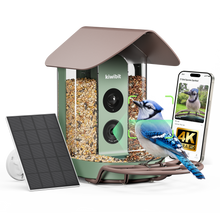 Kiwibit Bird Feeder 4K AI Camera Solar Panel Kit (Lifetime AI included)