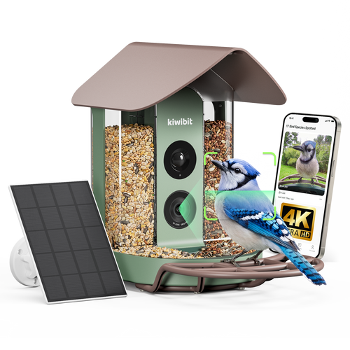 Kiwibit Bird Feeder 4K AI Camera Solar Panel Kit (Lifetime AI included)