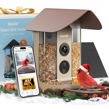Beako™ Smart Bird Feeder with solar panel