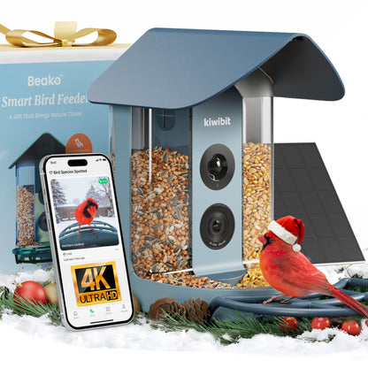 Beako™ Smart Bird Feeder with solar panel