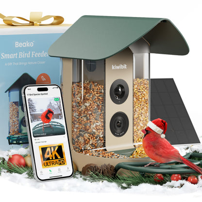 Beako™ Smart Bird Feeder with solar panel