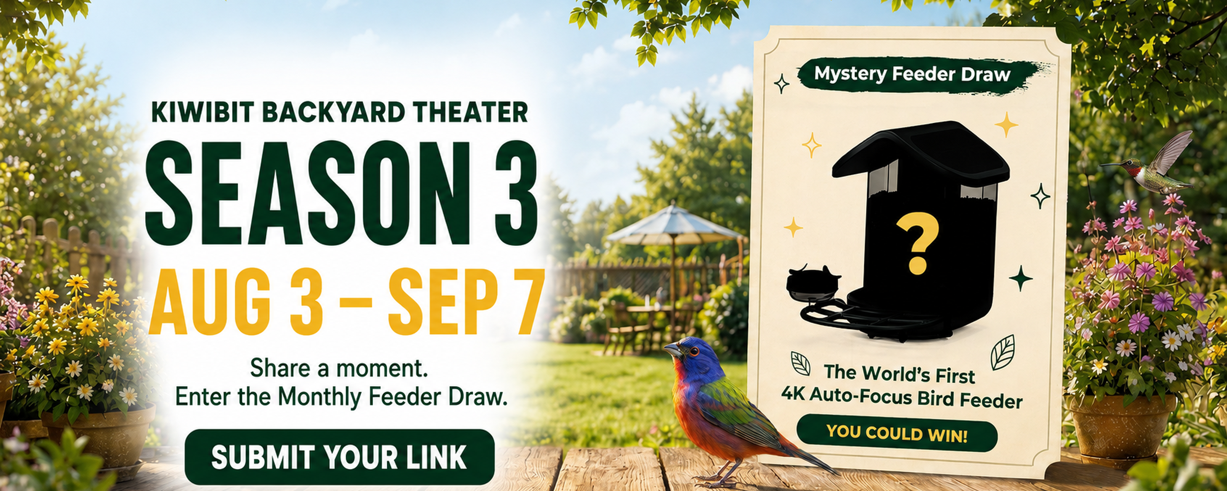 Kiwibit Backyard Theater campaign banner