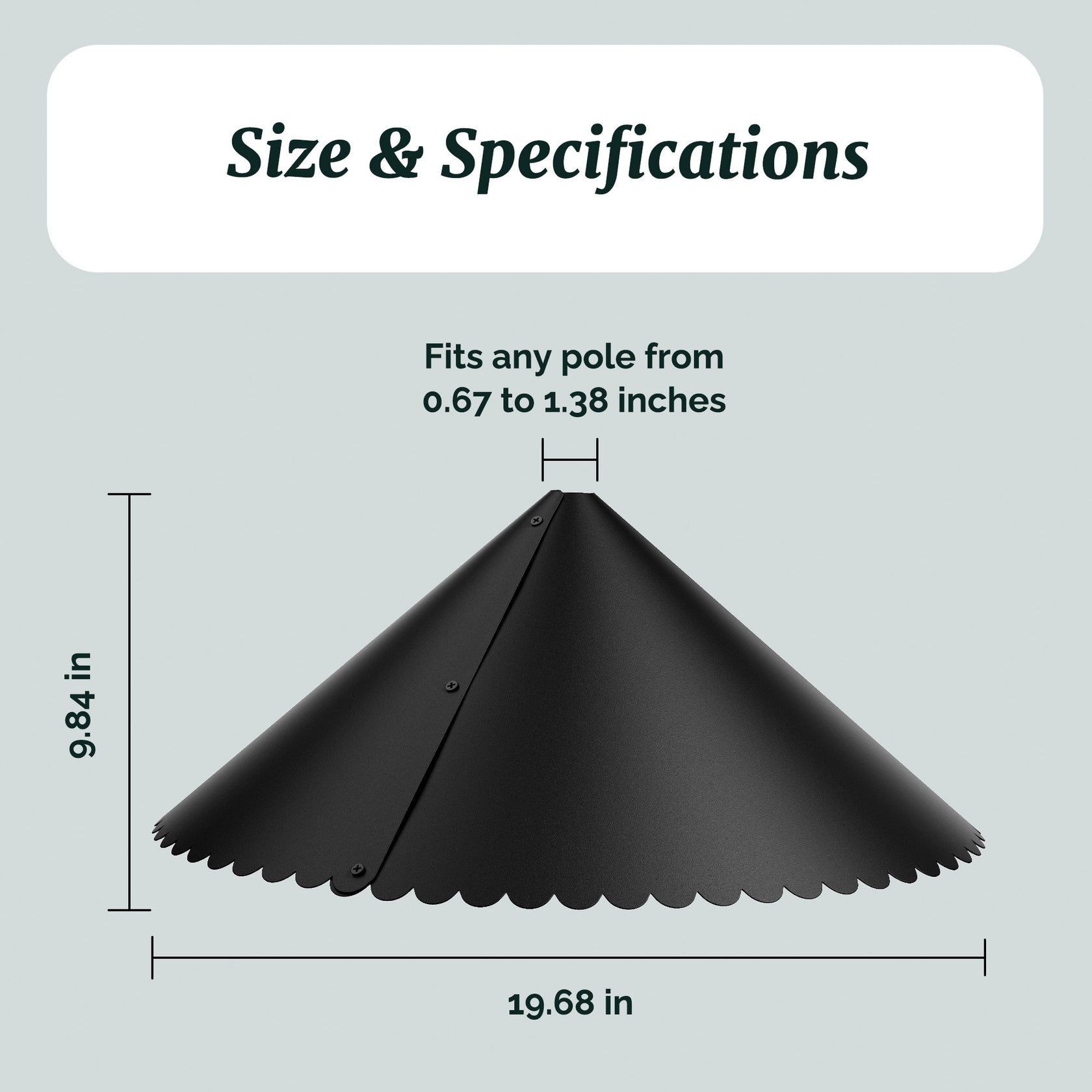 Kiwibit 19" Squirrel Baffle for Bird Feeder Pole