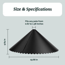 Beako™ 19" Squirrel Baffle for Bird Feeder Pole
