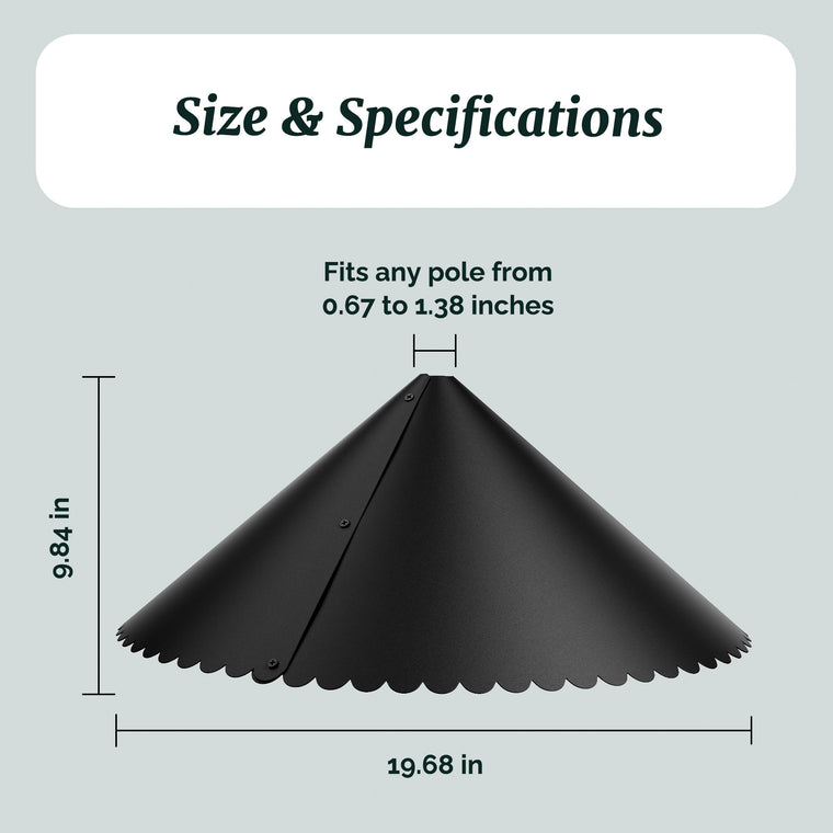 Kiwibit 19" Squirrel Baffle for Bird Feeder Pole