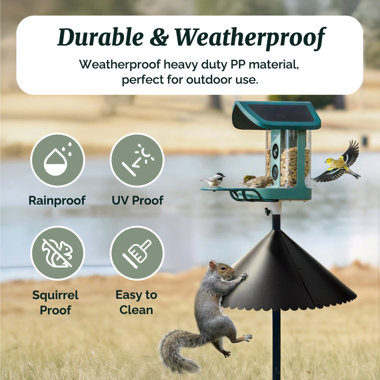 Kiwibit 19" Squirrel Baffle for Bird Feeder Pole
