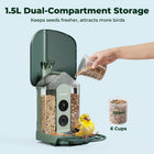 Kiwibit Bird Feeder 2 4K AI Camera with Solar Panel