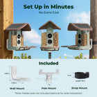 Kiwibit Bird Feeder 2 4K AI Camera with Solar Panel (Lifetime AI Included)
