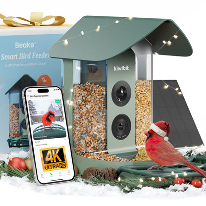 Beako™ Smart Bird Feeder with solar panel