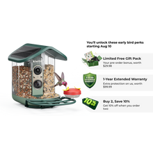 Kiwibit Bird Feeder 2 Pro 4K AI Camera with Solar Panel - Early Bird